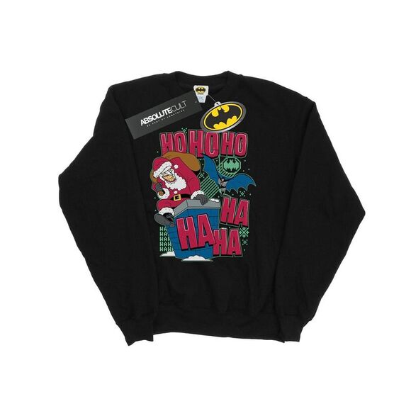 DC Comics Boys Batman And Joker Ha Ha Ha Ho Ho Ho Sweatshirt / Black